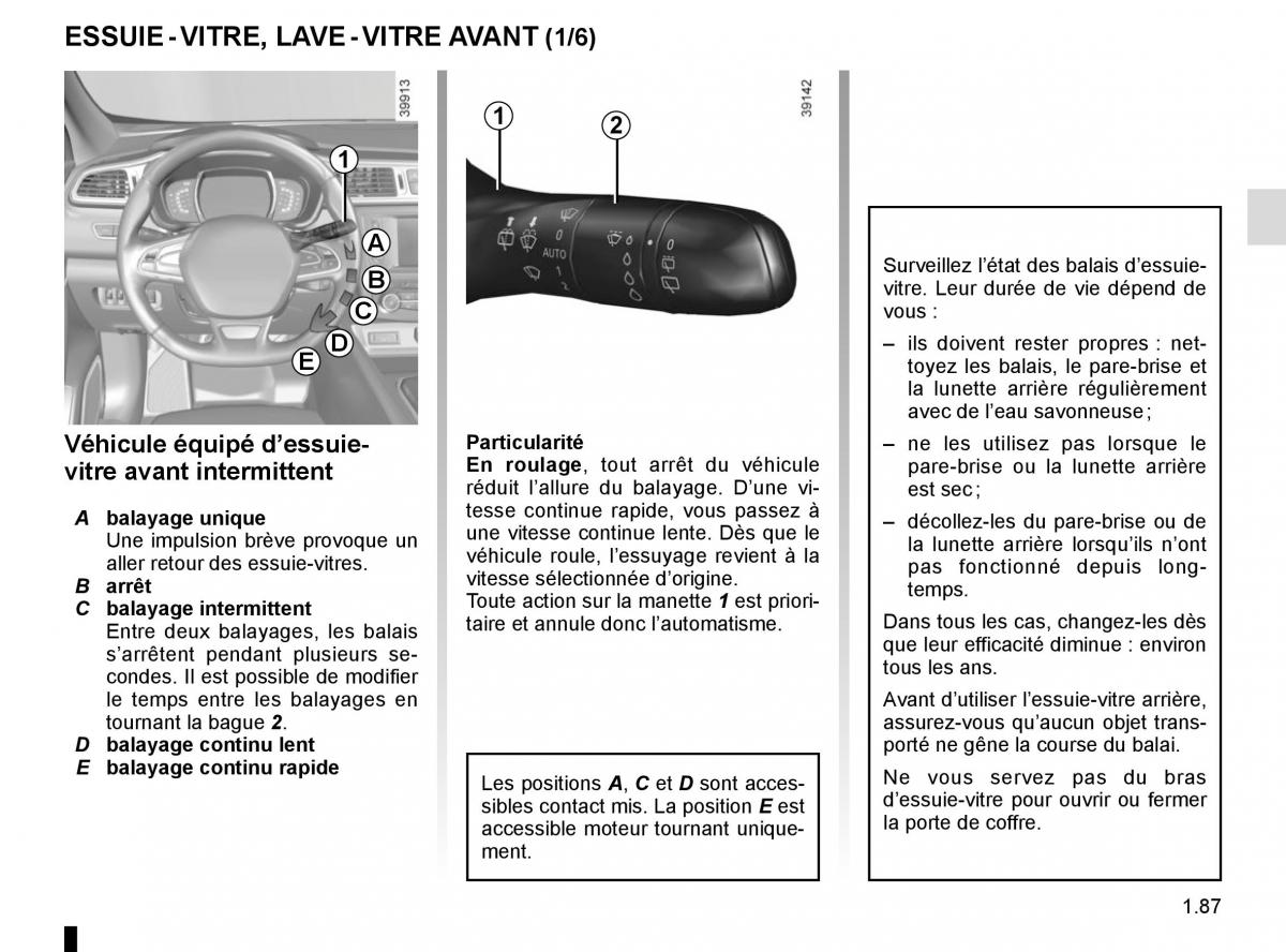 Renault Kadjar owners manual manuel du proprietaire / page 93