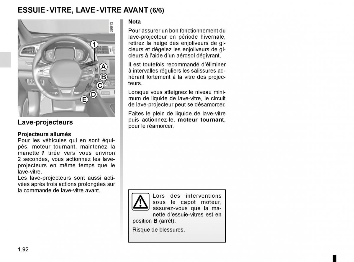 Renault Kadjar owners manual manuel du proprietaire / page 98