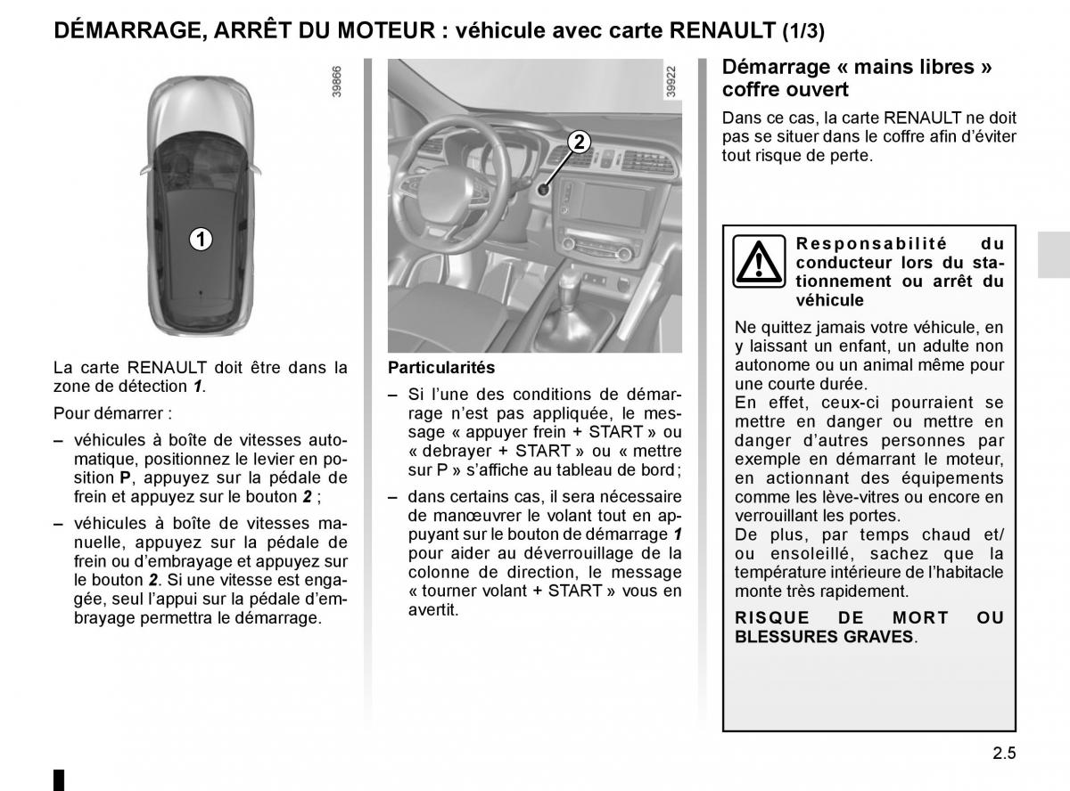 Renault Kadjar owners manual manuel du proprietaire / page 109