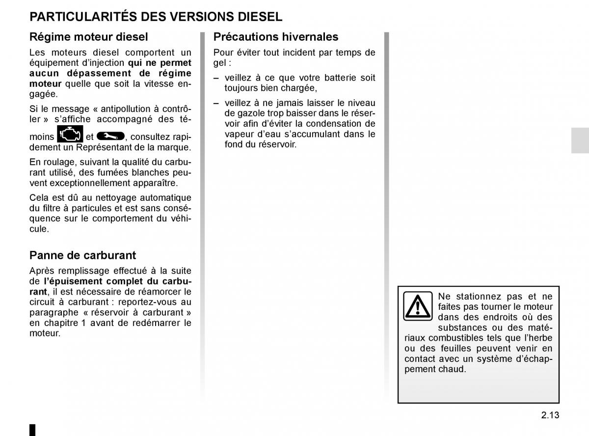 Renault Kadjar owners manual manuel du proprietaire / page 117