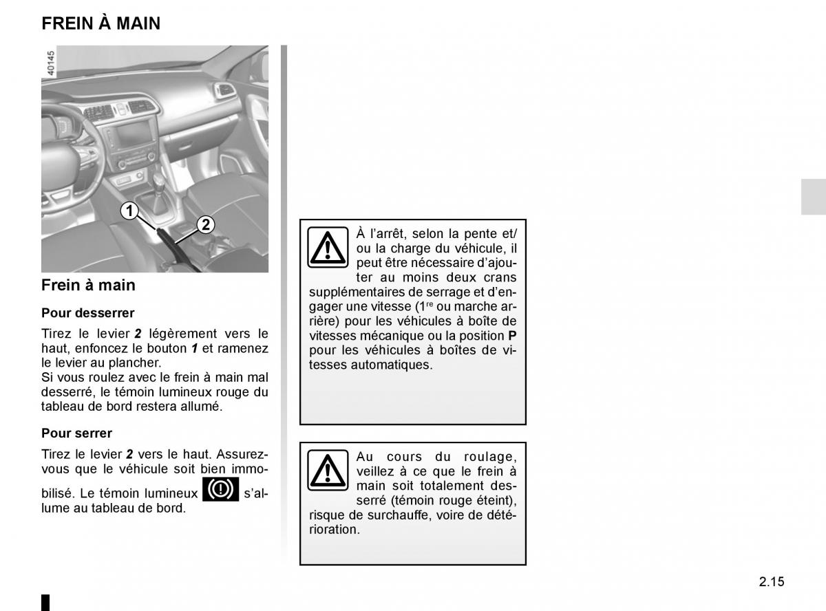 Renault Kadjar owners manual manuel du proprietaire / page 119