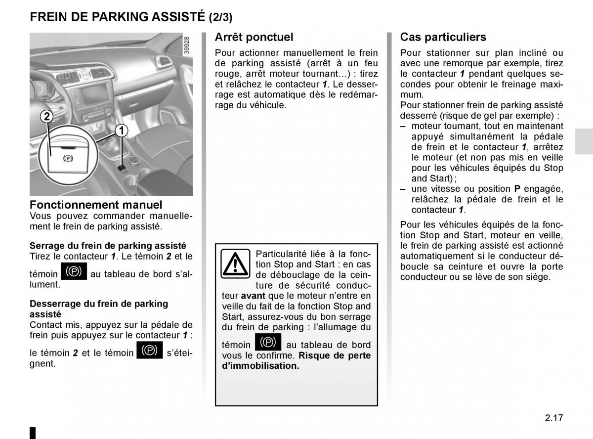 Renault Kadjar owners manual manuel du proprietaire / page 121