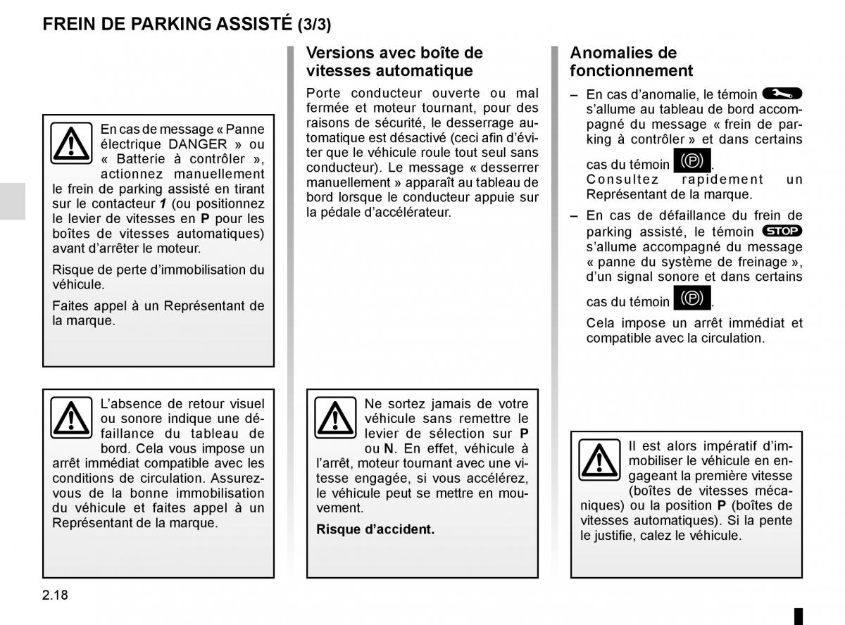 Renault Kadjar owners manual manuel du proprietaire / page 122