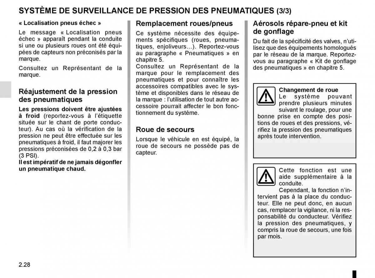 Renault Kadjar owners manual manuel du proprietaire / page 132