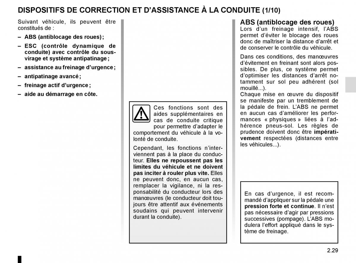 Renault Kadjar owners manual manuel du proprietaire / page 133