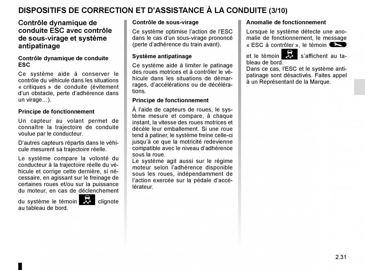 Renault Kadjar owners manual manuel du proprietaire / page 135