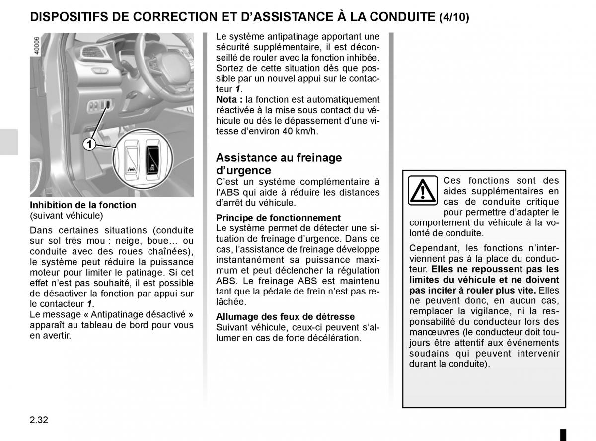 Renault Kadjar owners manual manuel du proprietaire / page 136