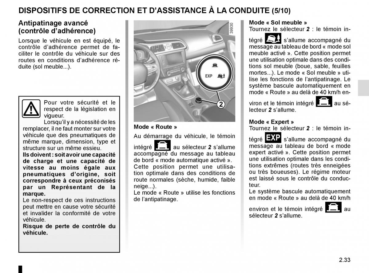 Renault Kadjar owners manual manuel du proprietaire / page 137