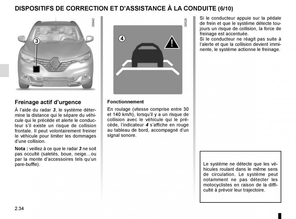 Renault Kadjar owners manual manuel du proprietaire / page 138