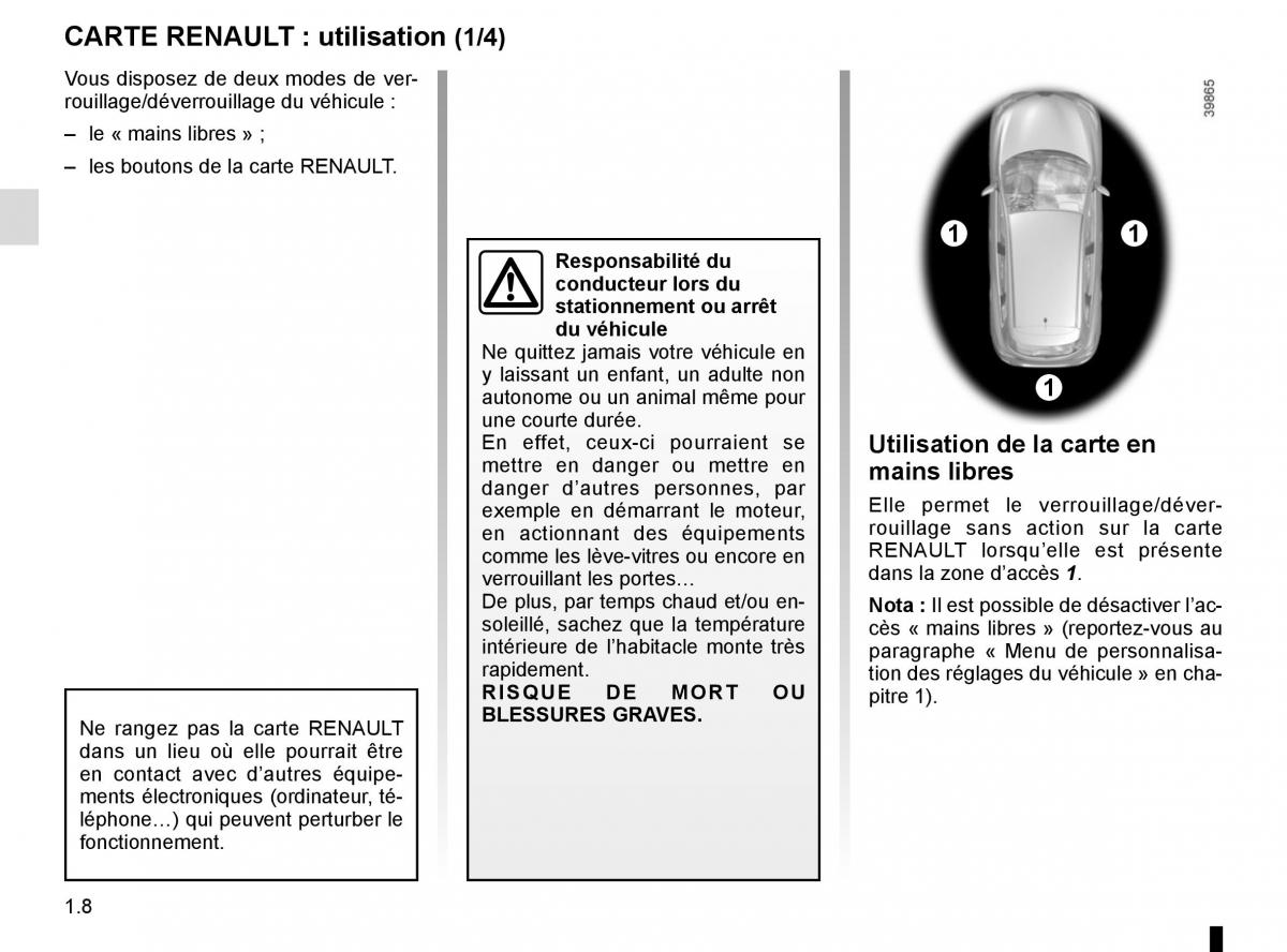 Renault Kadjar owners manual manuel du proprietaire / page 14