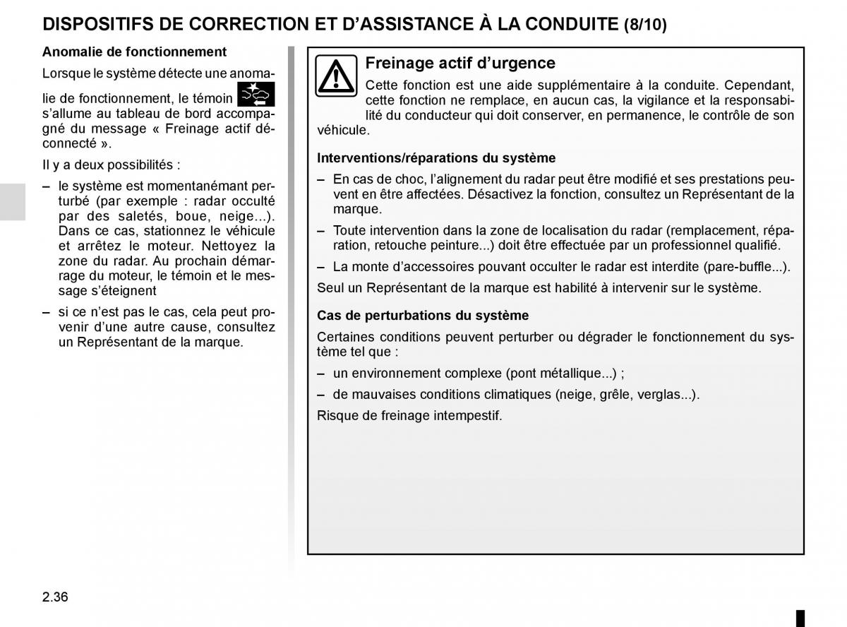 Renault Kadjar owners manual manuel du proprietaire / page 140