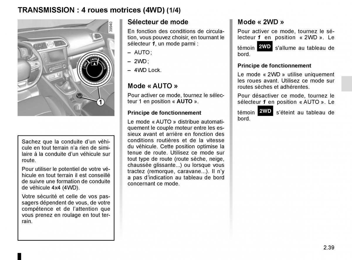 Renault Kadjar owners manual manuel du proprietaire / page 143