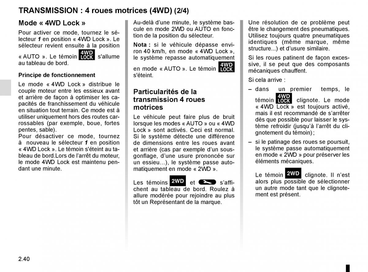 Renault Kadjar owners manual manuel du proprietaire / page 144