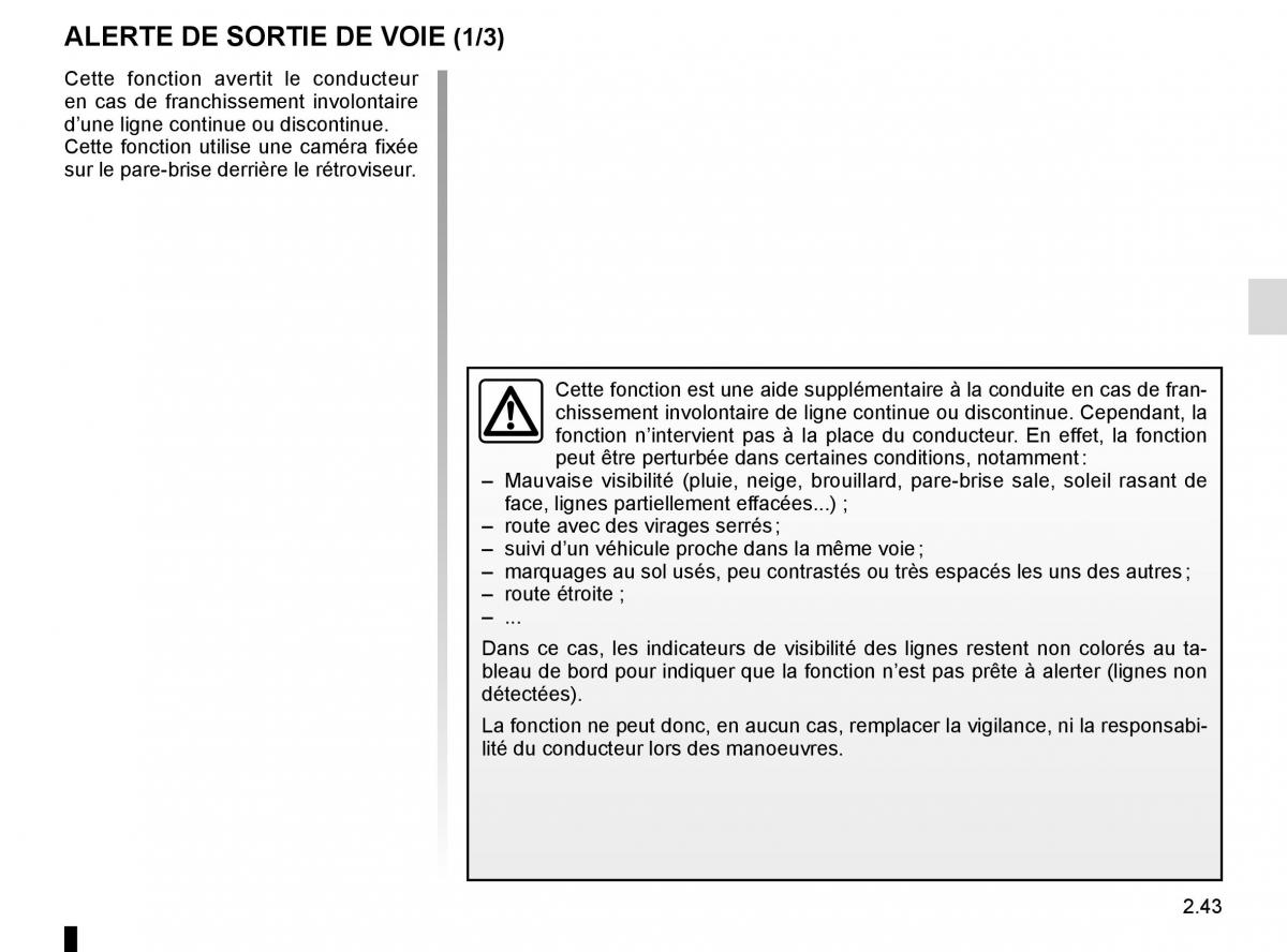 Renault Kadjar owners manual manuel du proprietaire / page 147