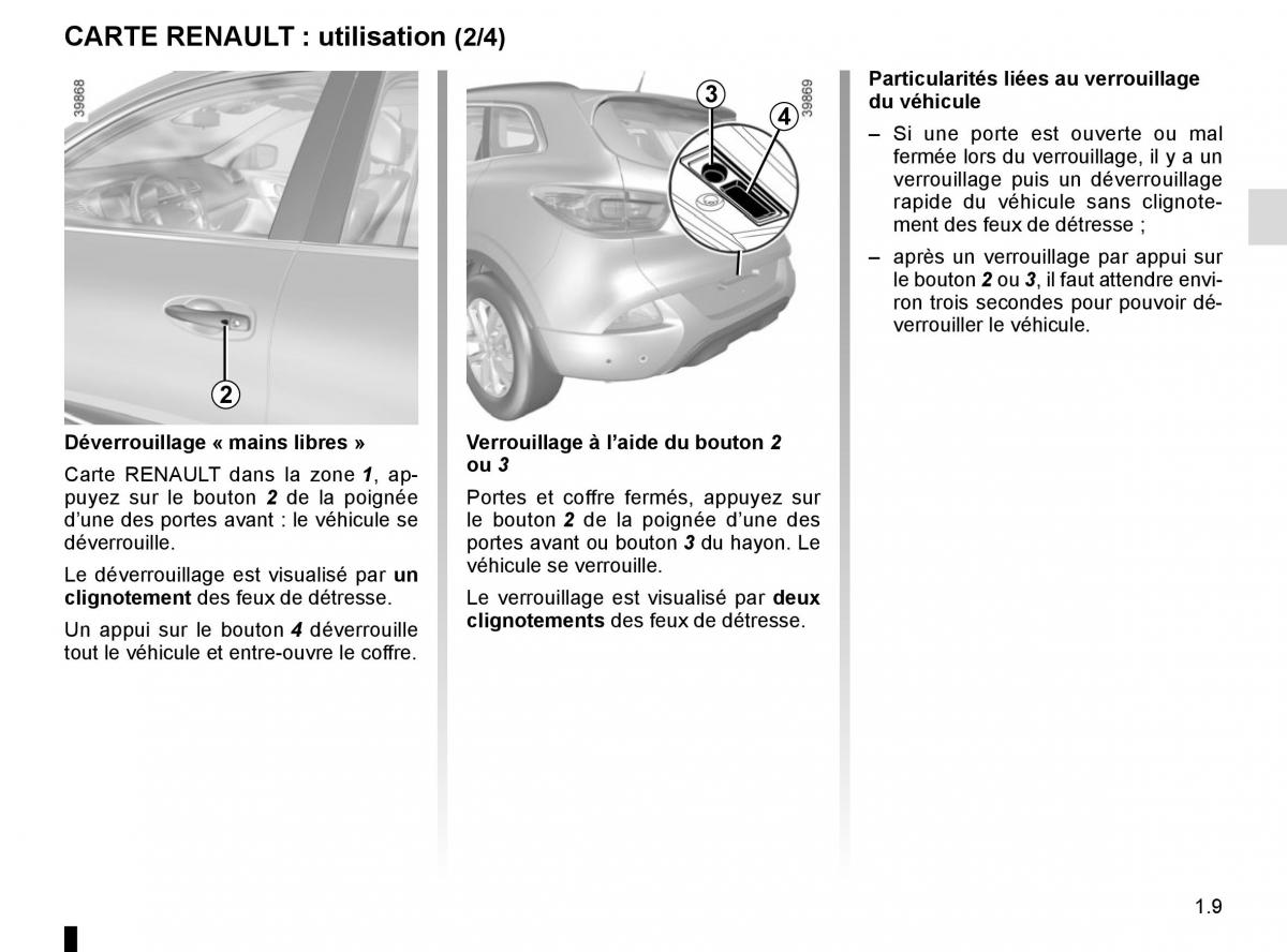 Renault Kadjar owners manual manuel du proprietaire / page 15