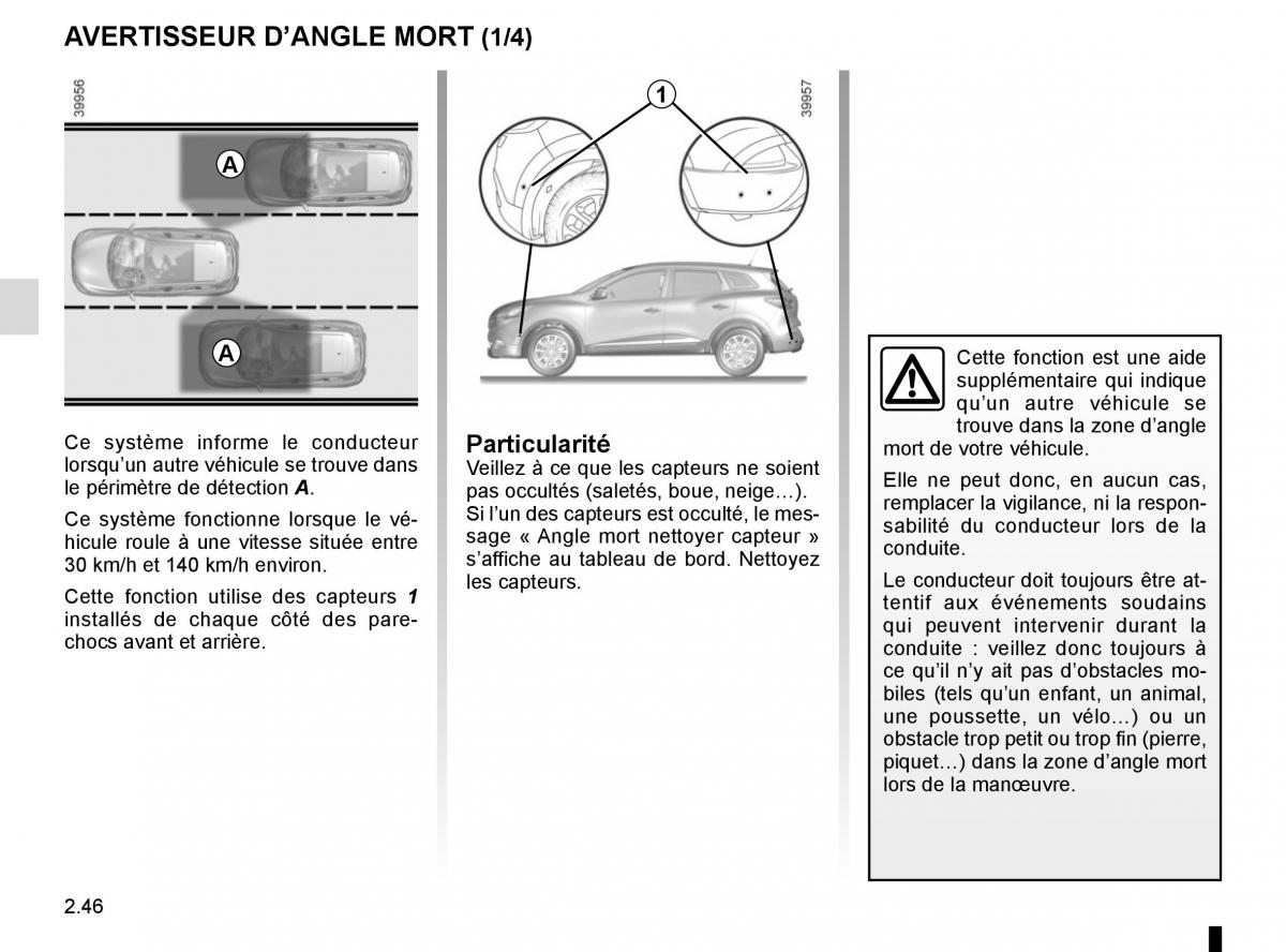 Renault Kadjar owners manual manuel du proprietaire / page 150