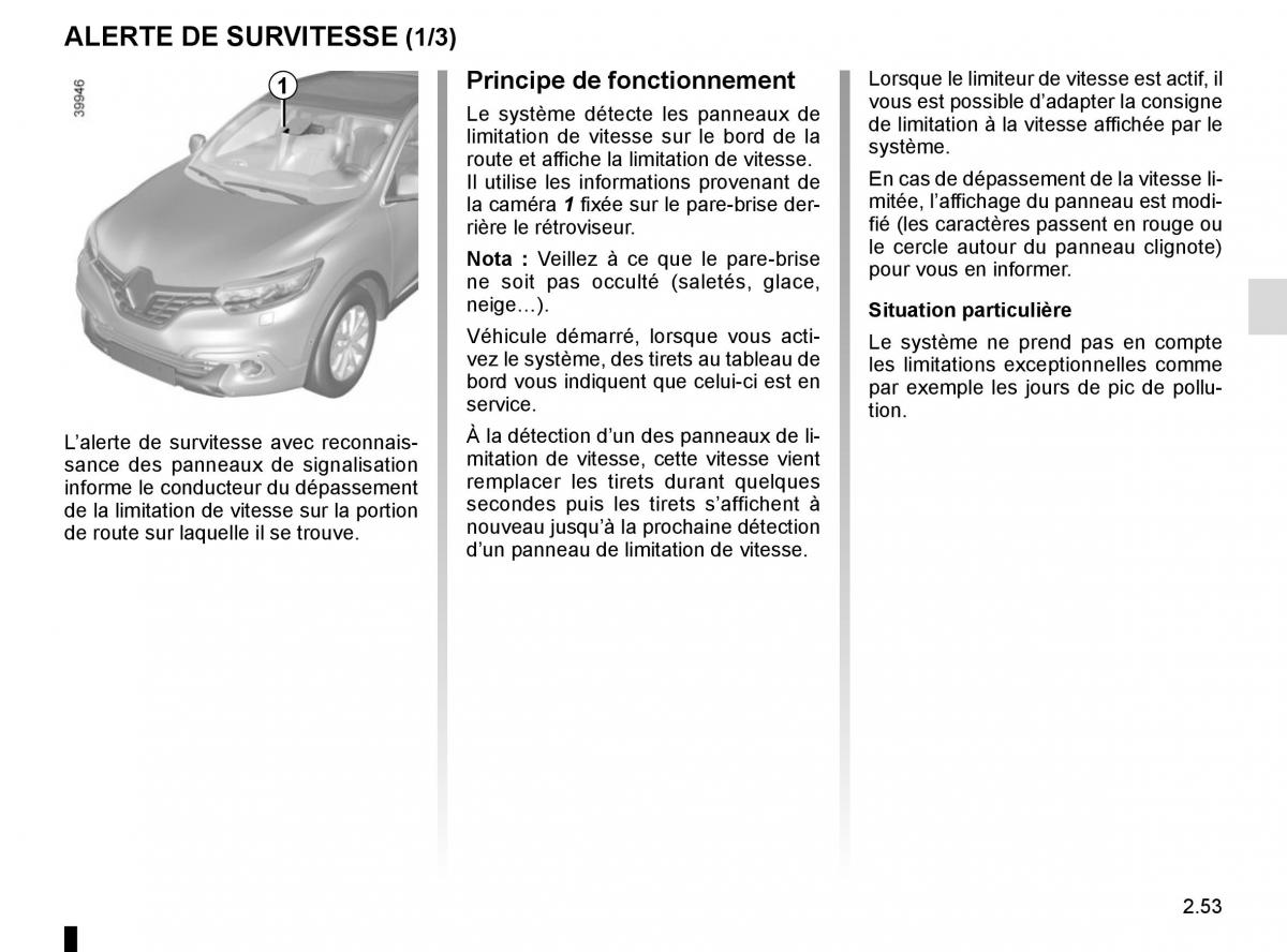 Renault Kadjar owners manual manuel du proprietaire / page 157