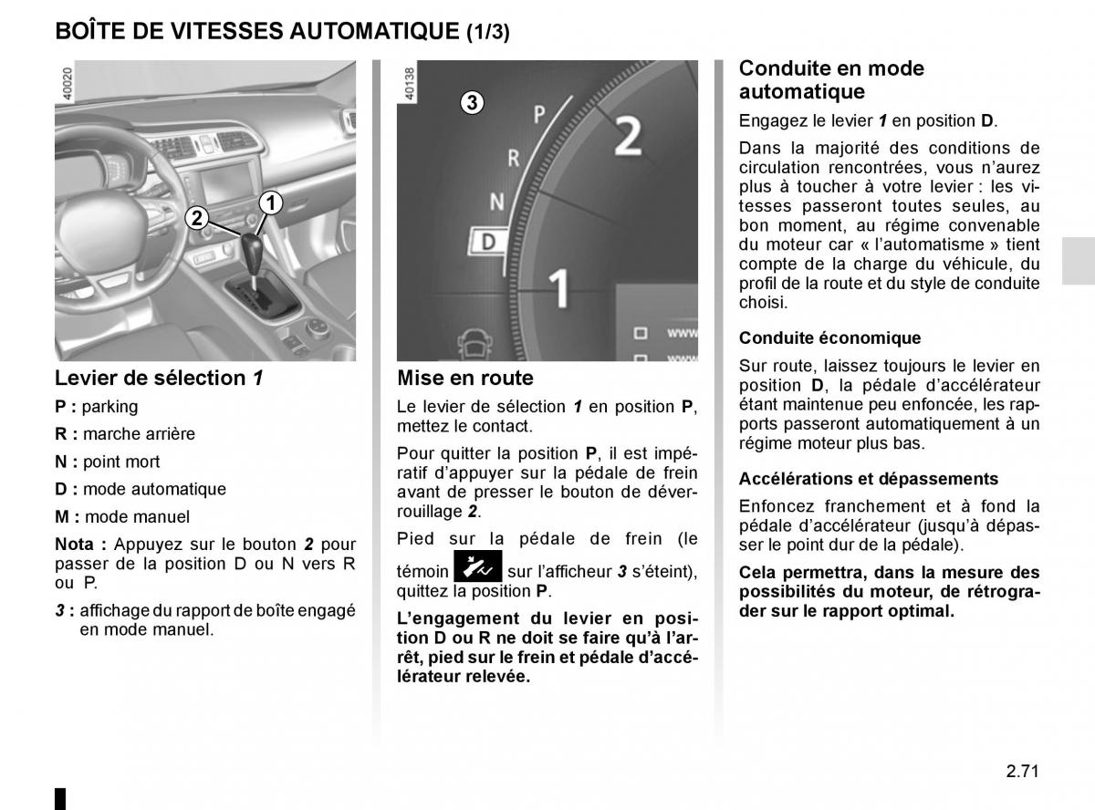 Renault Kadjar owners manual manuel du proprietaire / page 175