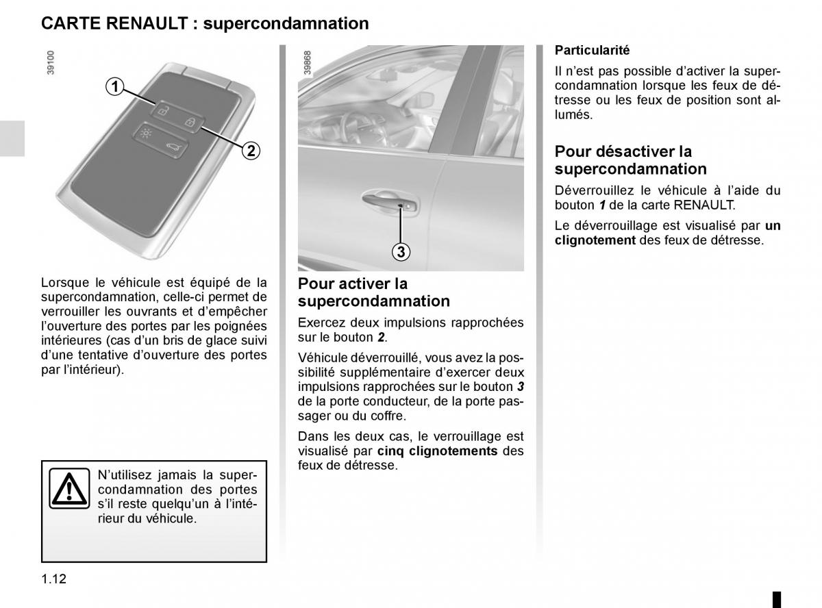 Renault Kadjar owners manual manuel du proprietaire / page 18