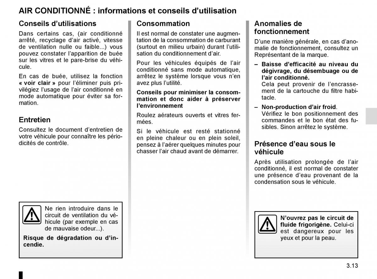 Renault Kadjar owners manual manuel du proprietaire / page 191