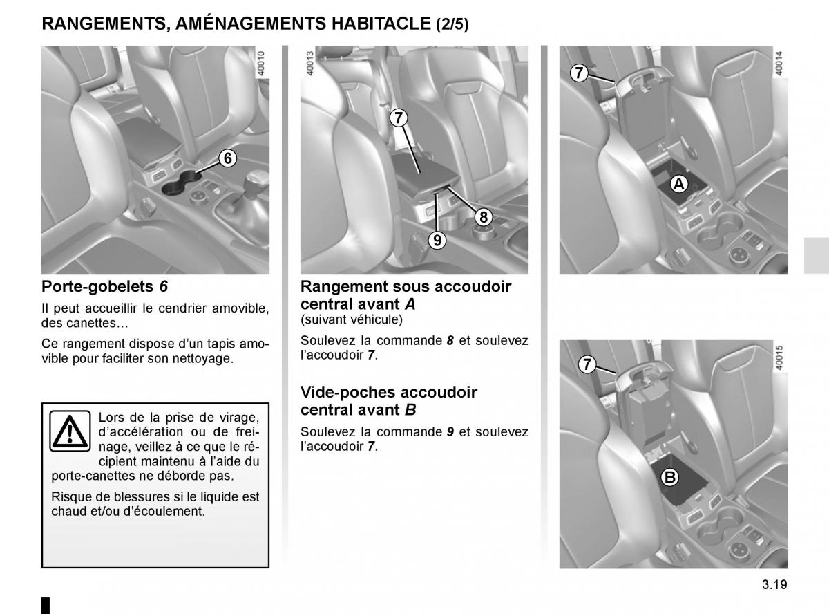 Renault Kadjar owners manual manuel du proprietaire / page 197