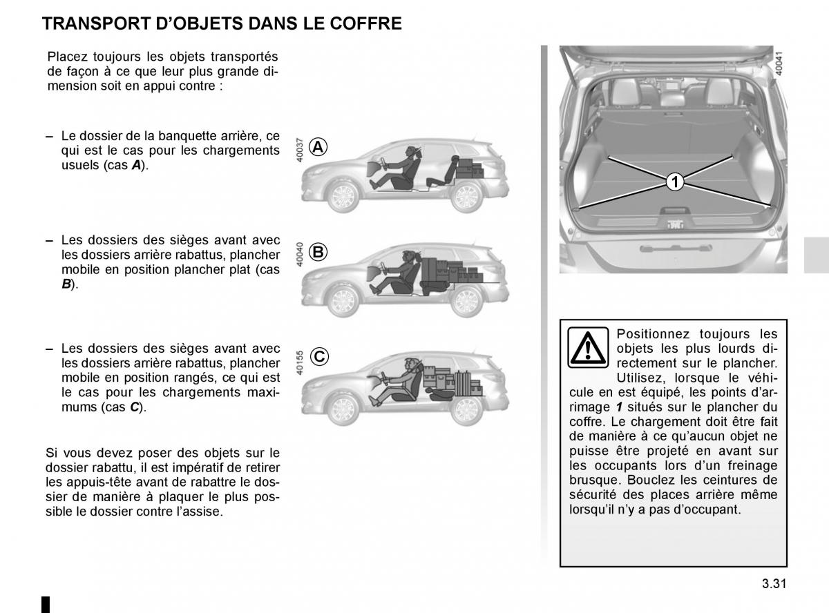 Renault Kadjar owners manual manuel du proprietaire / page 209