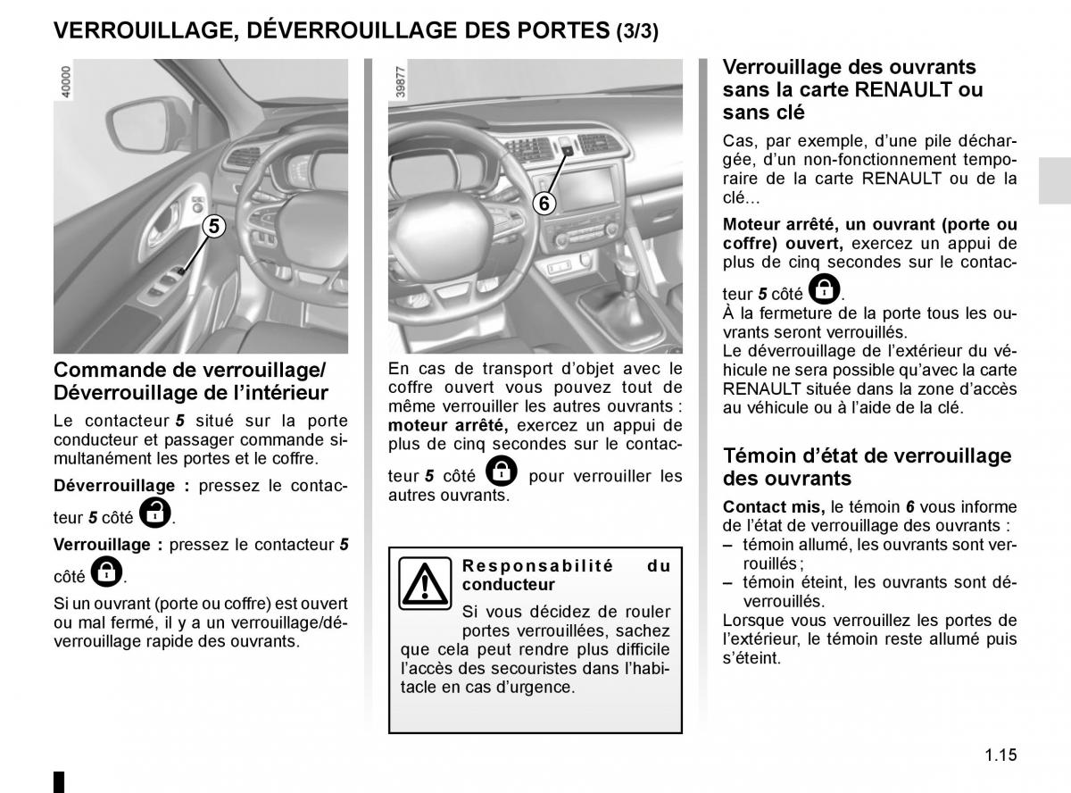 Renault Kadjar owners manual manuel du proprietaire / page 21