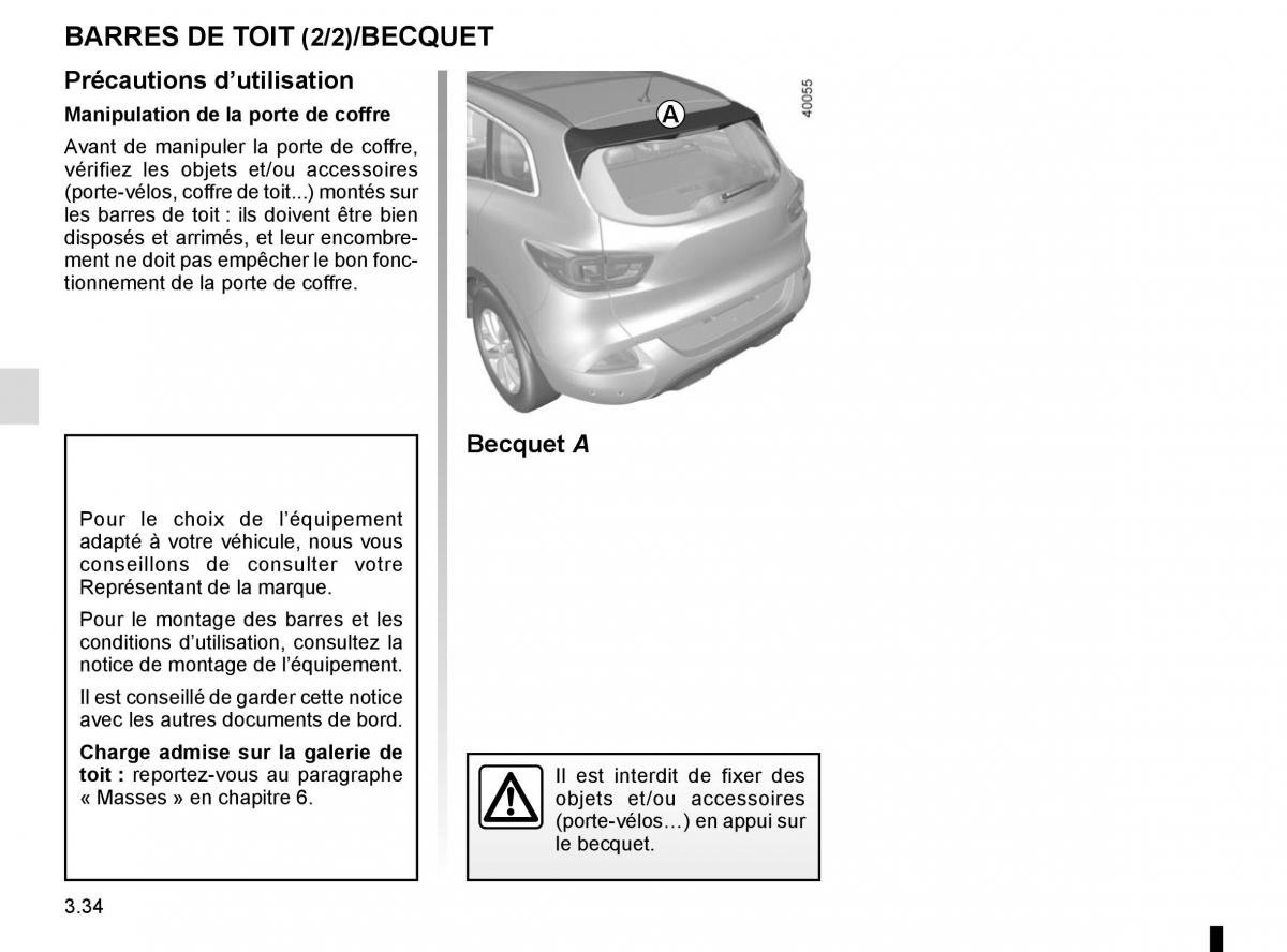 Renault Kadjar owners manual manuel du proprietaire / page 212