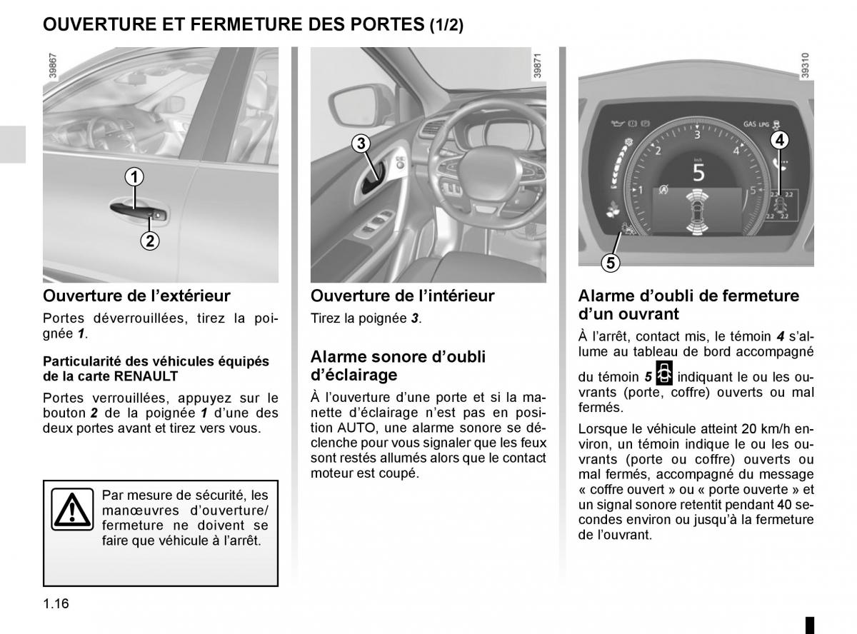 Renault Kadjar owners manual manuel du proprietaire / page 22