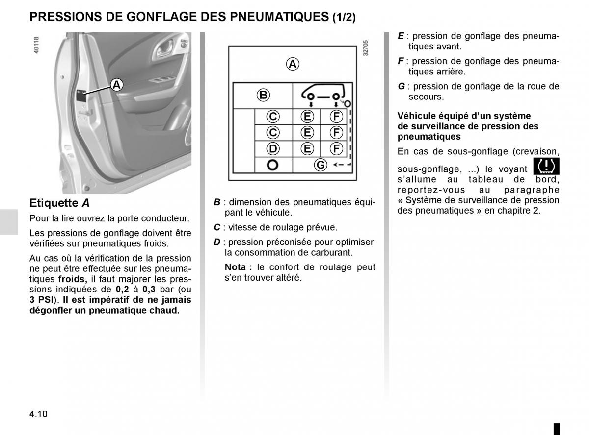 Renault Kadjar owners manual manuel du proprietaire / page 224