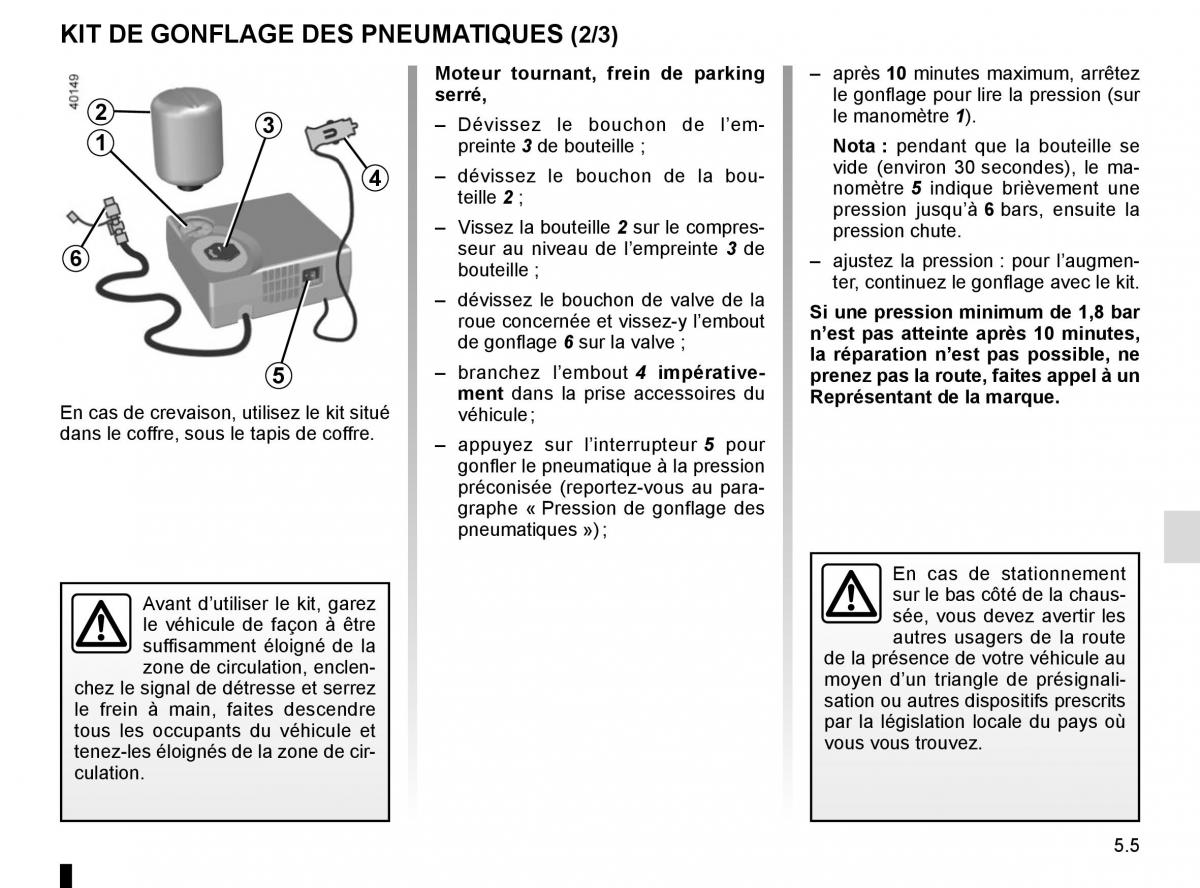 Renault Kadjar owners manual manuel du proprietaire / page 237