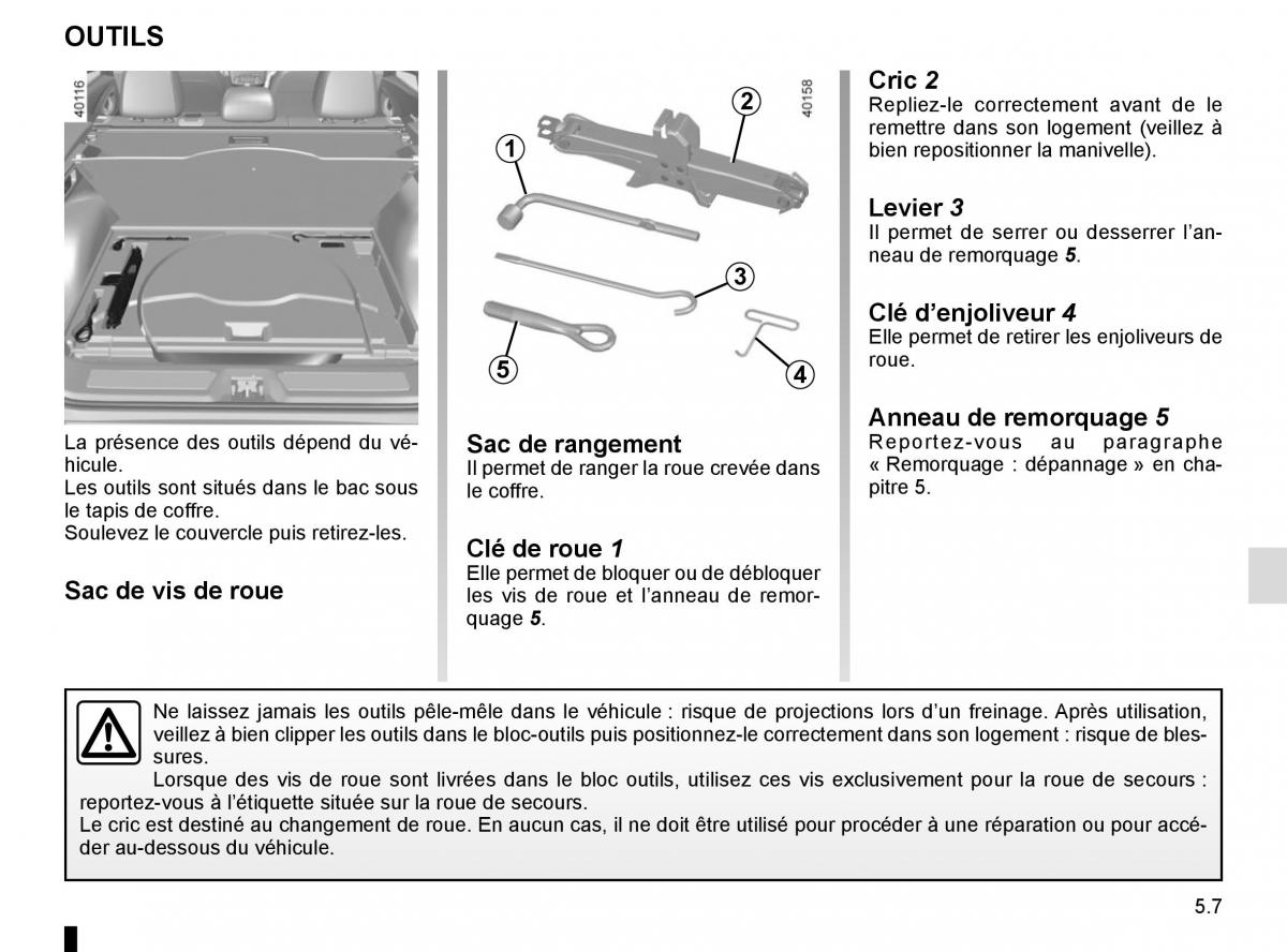 Renault Kadjar owners manual manuel du proprietaire / page 239