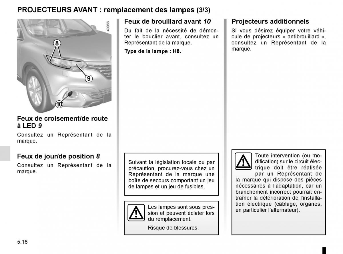 Renault Kadjar owners manual manuel du proprietaire / page 248