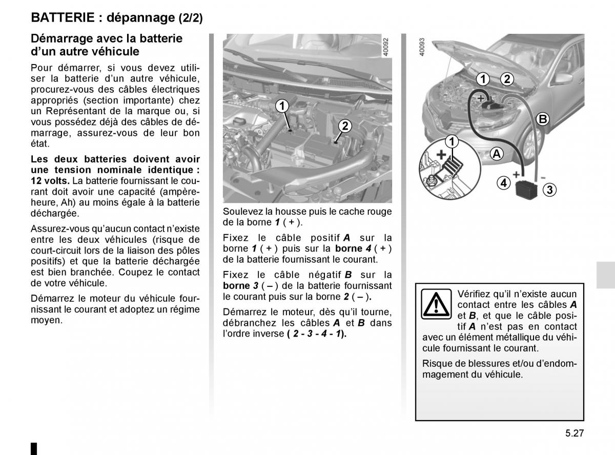 Renault Kadjar owners manual manuel du proprietaire / page 259