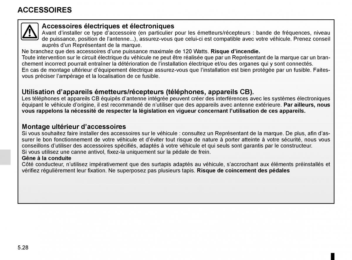 Renault Kadjar owners manual manuel du proprietaire / page 260