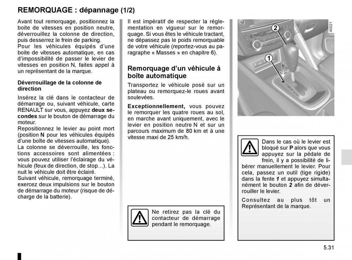 Renault Kadjar owners manual manuel du proprietaire / page 263