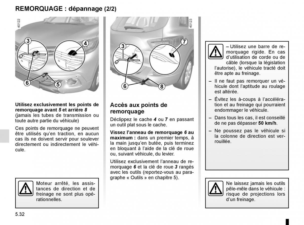 Renault Kadjar owners manual manuel du proprietaire / page 264