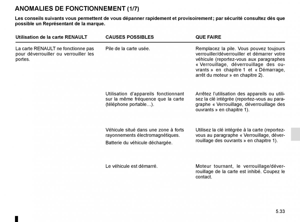 Renault Kadjar owners manual manuel du proprietaire / page 265