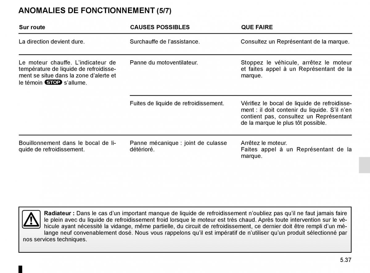 Renault Kadjar owners manual manuel du proprietaire / page 269