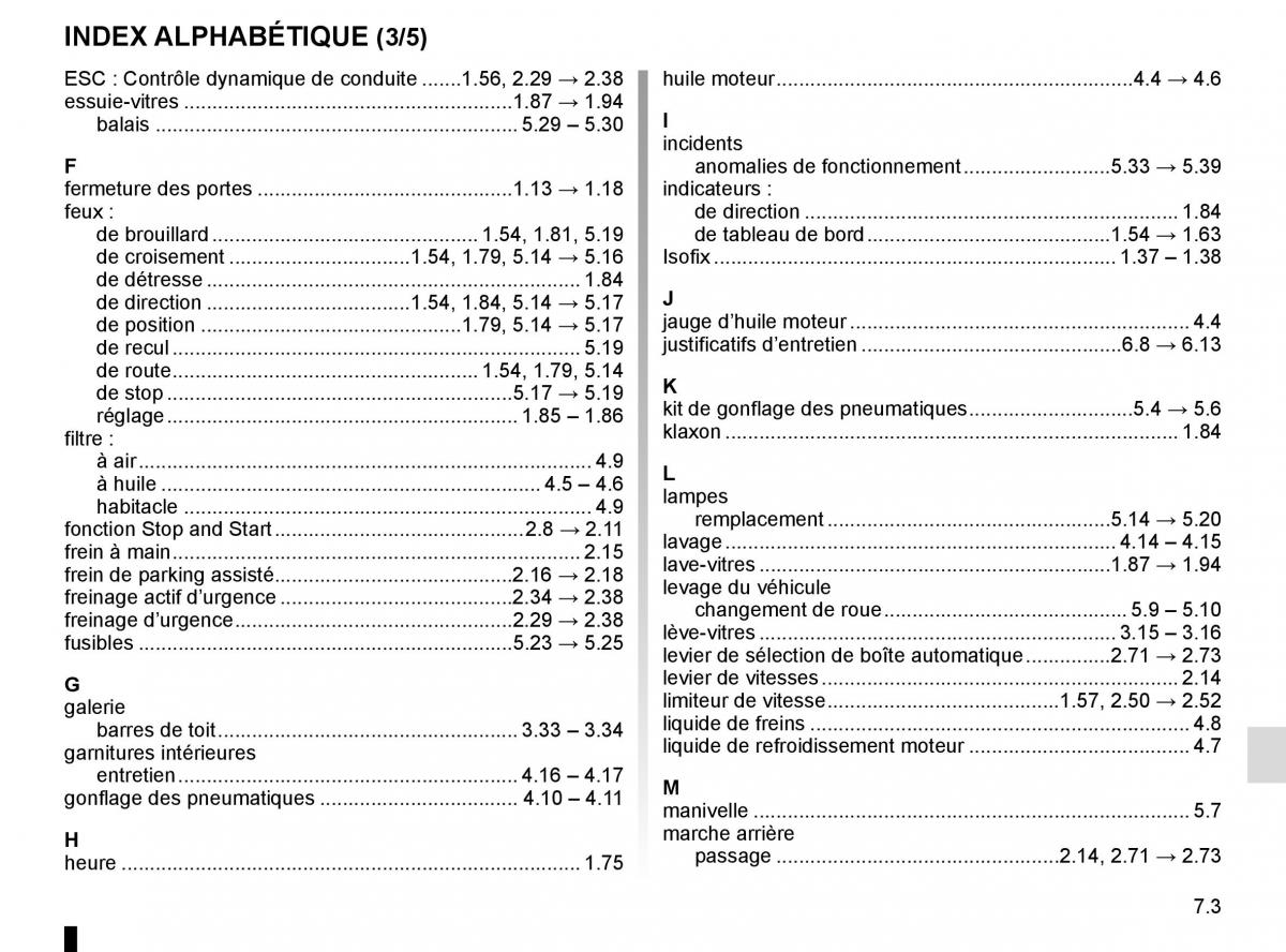 Renault Kadjar owners manual manuel du proprietaire / page 293