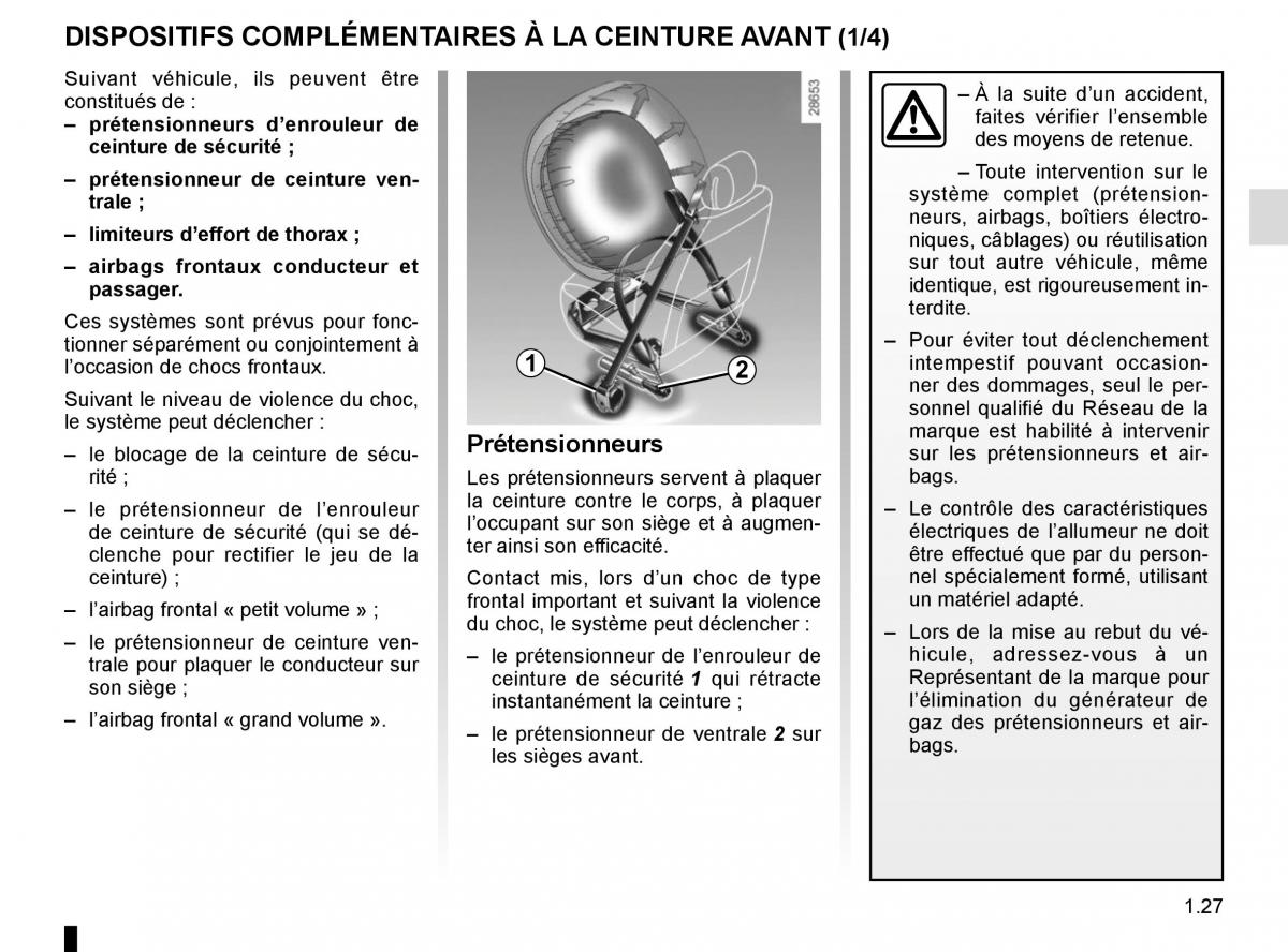 Renault Kadjar owners manual manuel du proprietaire / page 33