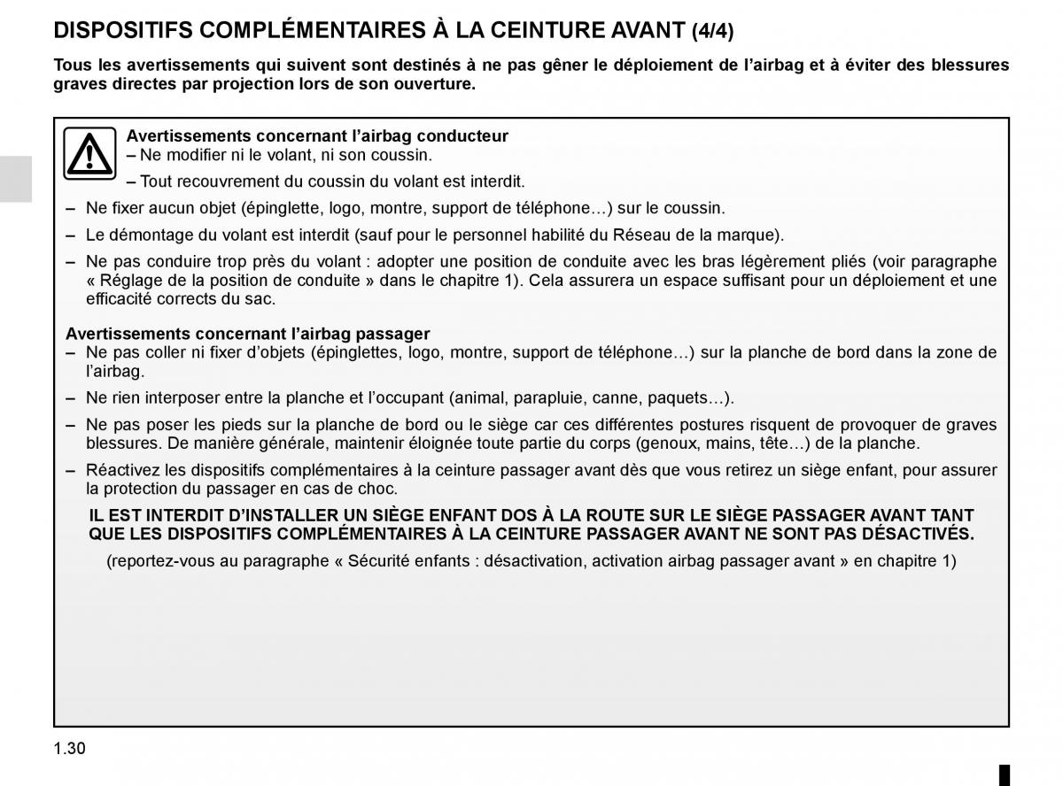 Renault Kadjar owners manual manuel du proprietaire / page 36