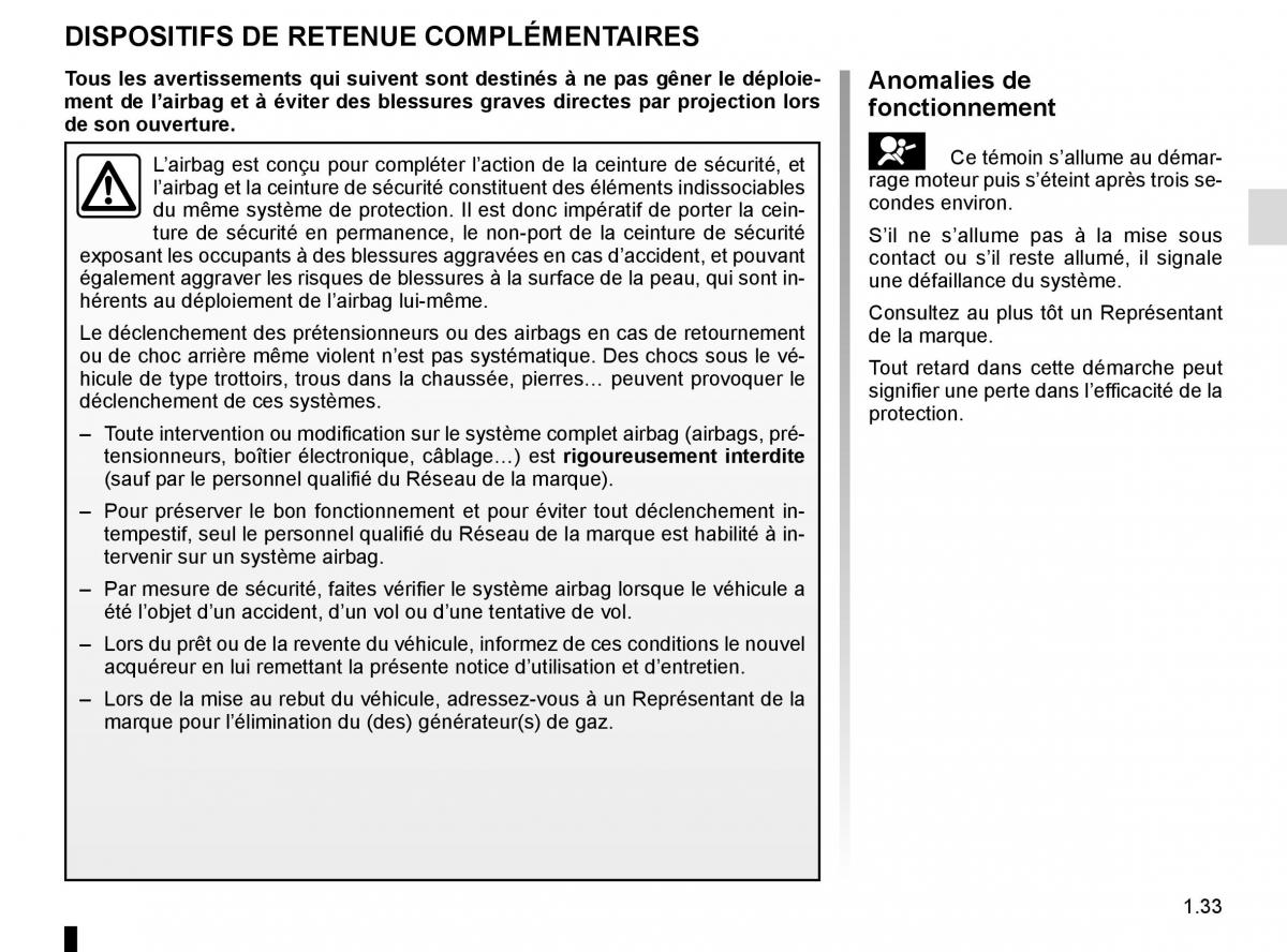 Renault Kadjar owners manual manuel du proprietaire / page 39