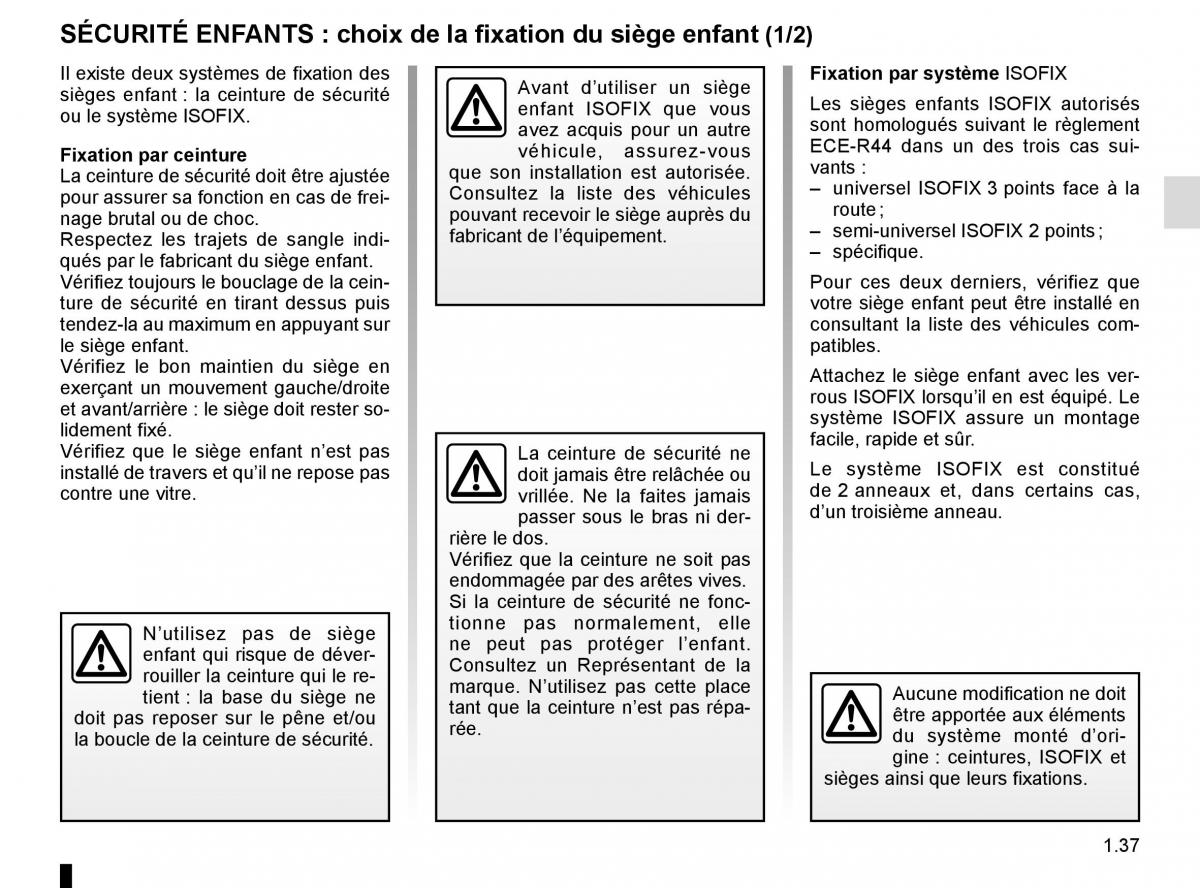 Renault Kadjar owners manual manuel du proprietaire / page 43