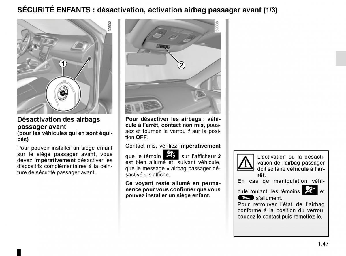 Renault Kadjar owners manual manuel du proprietaire / page 53