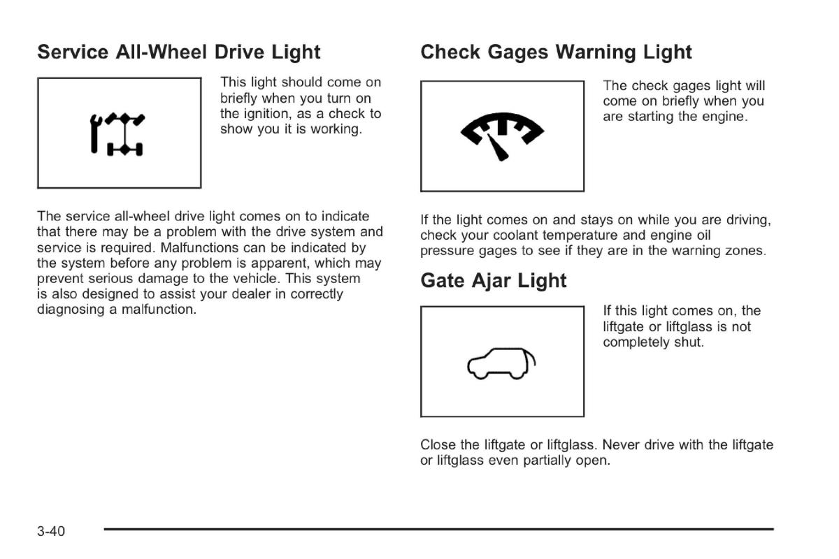 Saab 9 7X owners manual / page 78