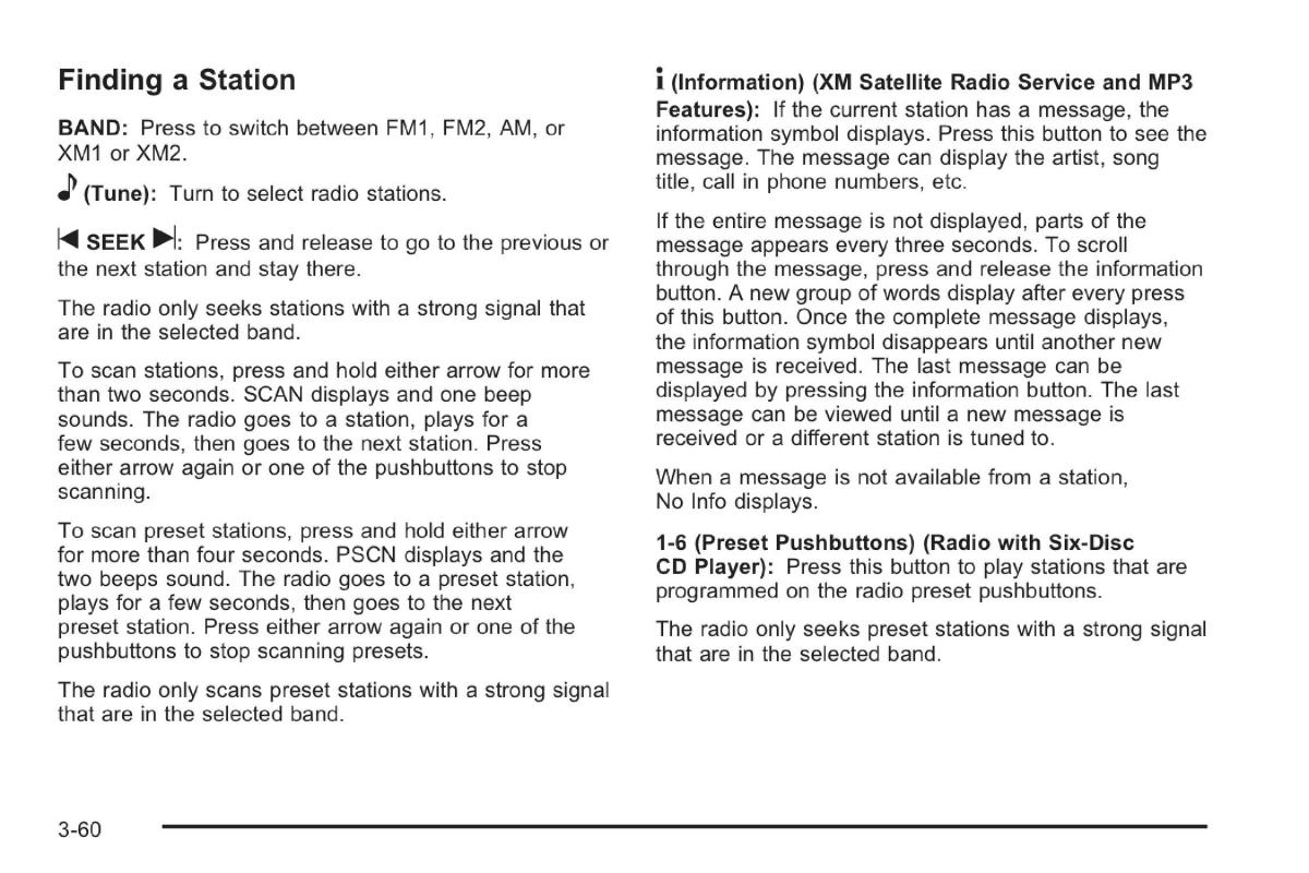 Saab 9 7X owners manual / page 100