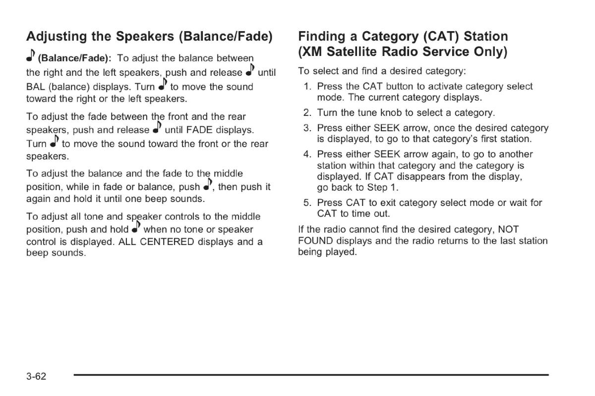 Saab 9 7X owners manual / page 102