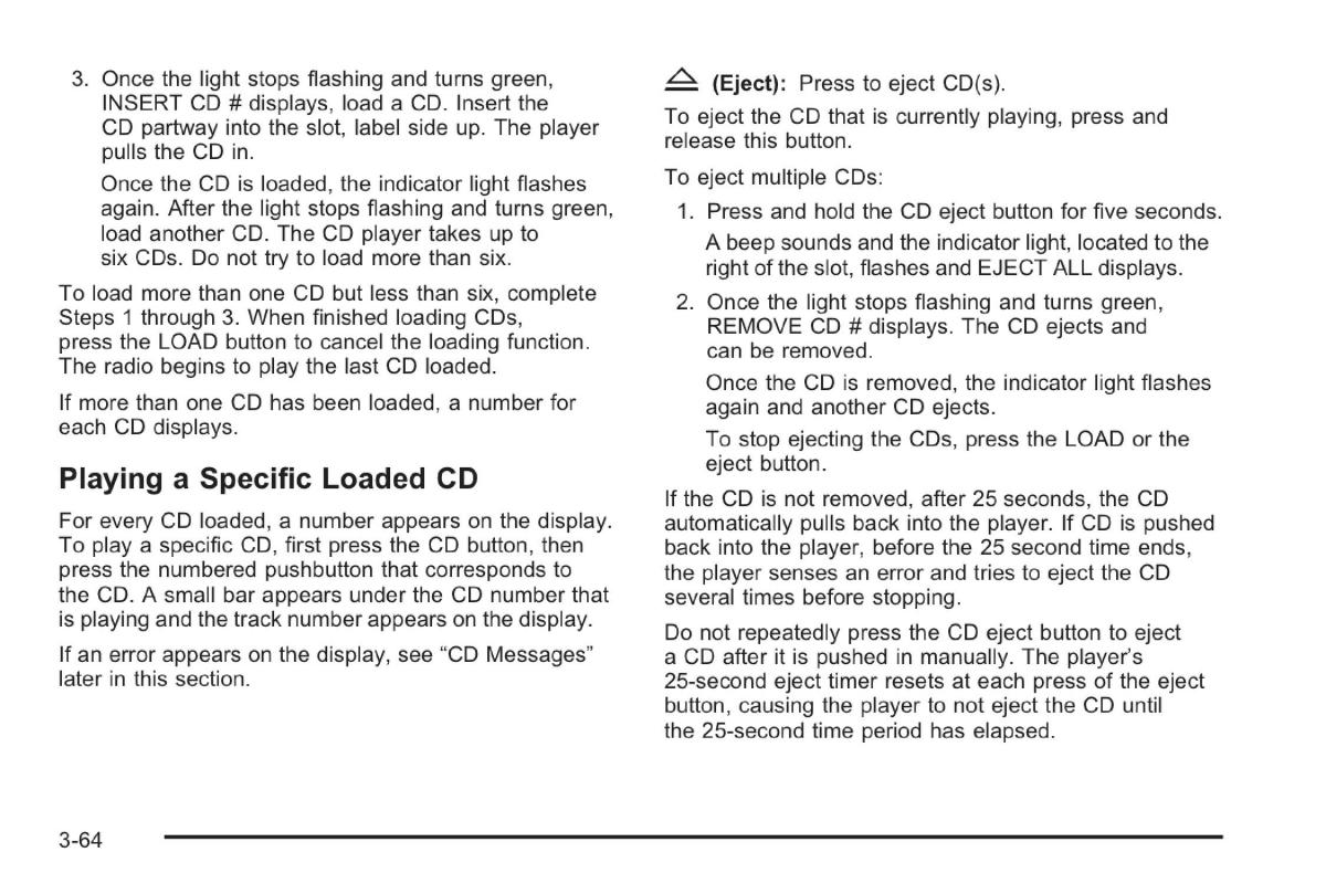 Saab 9 7X owners manual / page 104