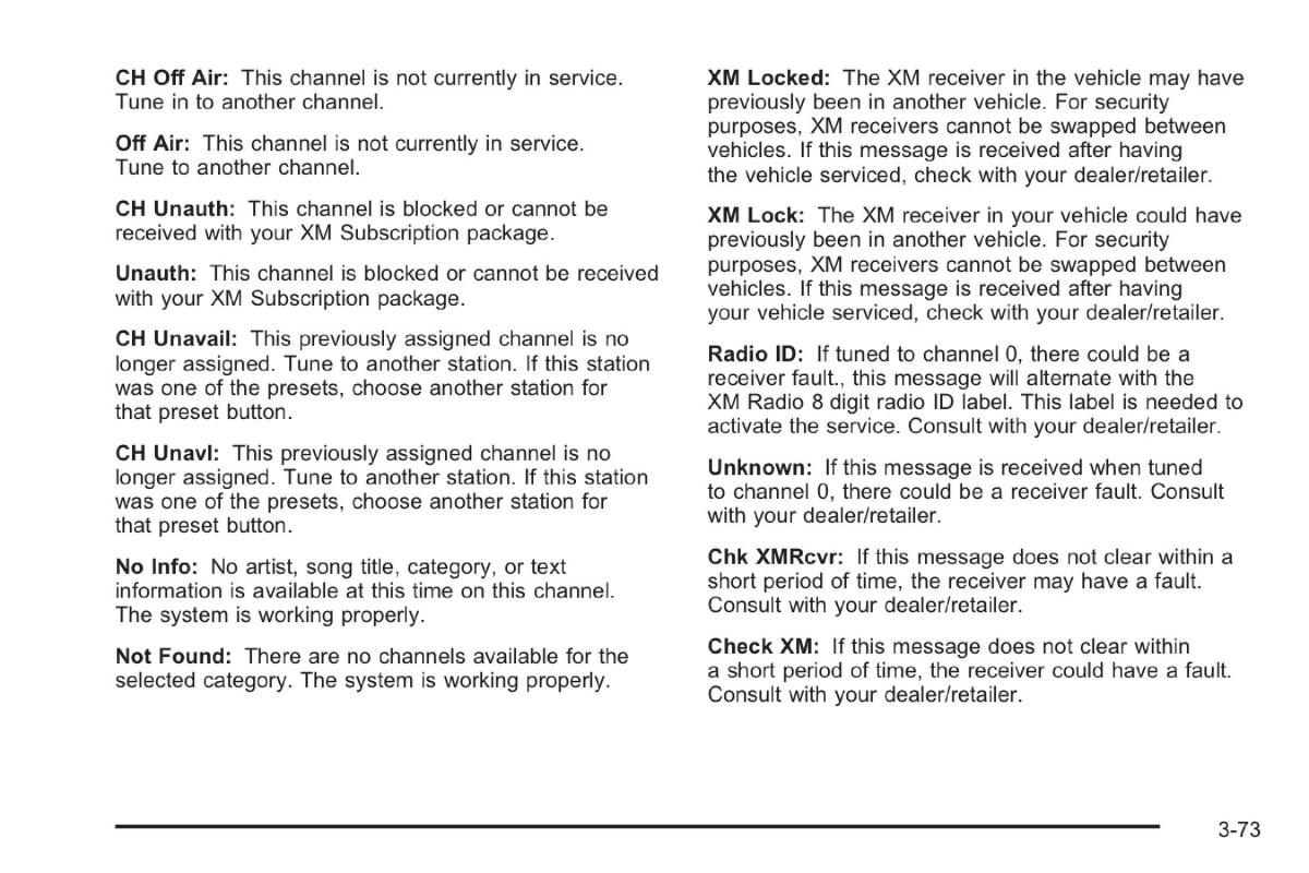 Saab 9 7X owners manual / page 114